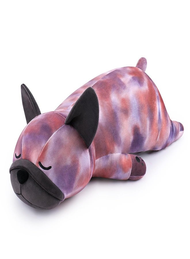 Auspicious beginning 30'' Giant French Bulldog Plush Stuffed Animal- Leopard Pattern French Bulldog Dog Plush Pillow Plushies, Large Sleeping French Bulldog Large Plushie Toy, Birthday Gifts for Kids Girls Boys - Image 1